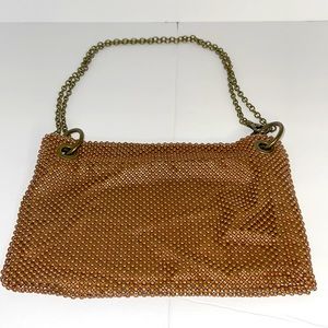 *VINTAGE* METAL MESH COPPER SHOULDER BAG